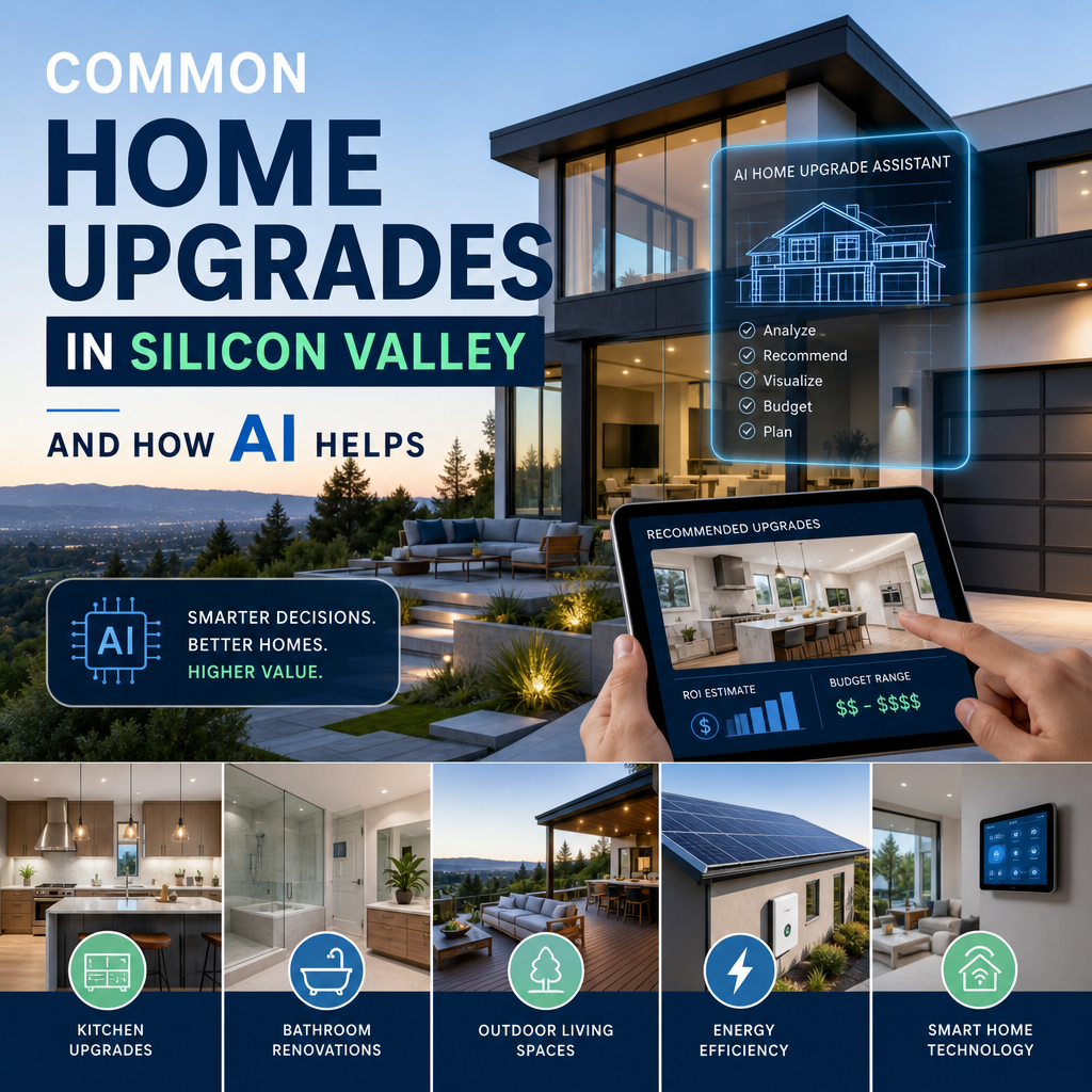 Silicon Valley home upgrades shown with AI tools for smarter remodeling decisions and added value