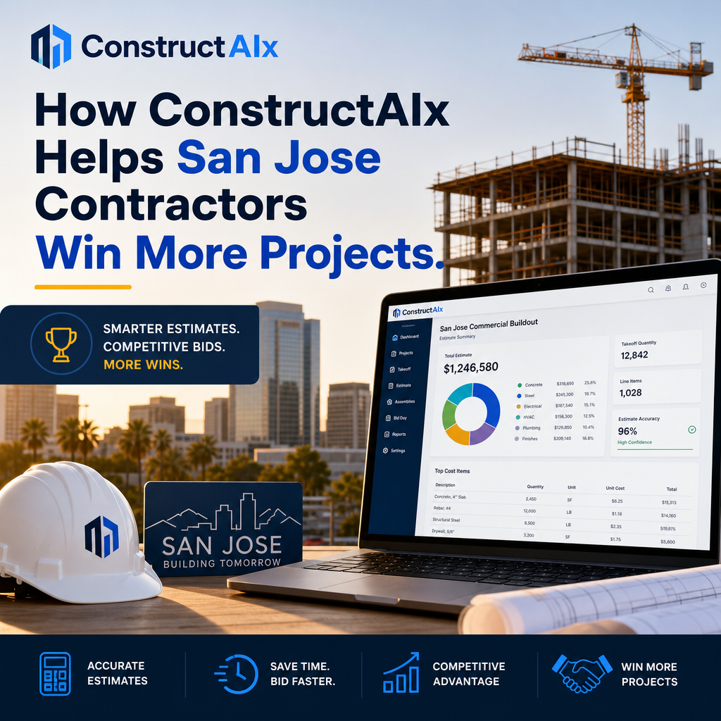 ConstructAIx construction estimating software helping San Jose contractors create accurate bids and win more projects