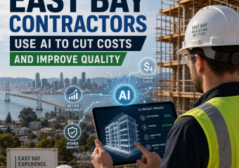 East Bay contractors using AI on a construction site to improve estimates, scheduling, and quality