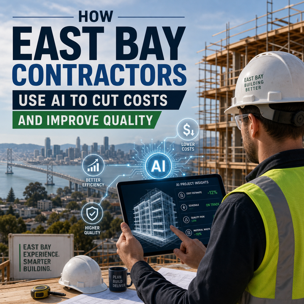 East Bay contractors using AI on a construction site to improve estimates, scheduling, and quality