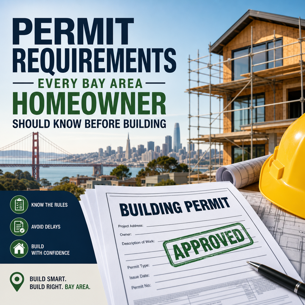 Bay Area homeowner reviewing building permit requirements before starting a home construction project