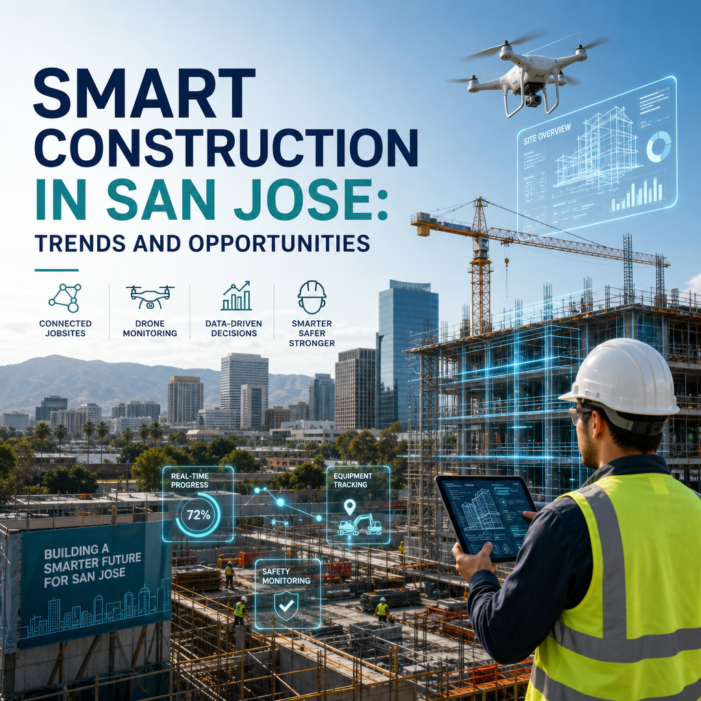 Drone and data analytics used for smart construction in San Jose