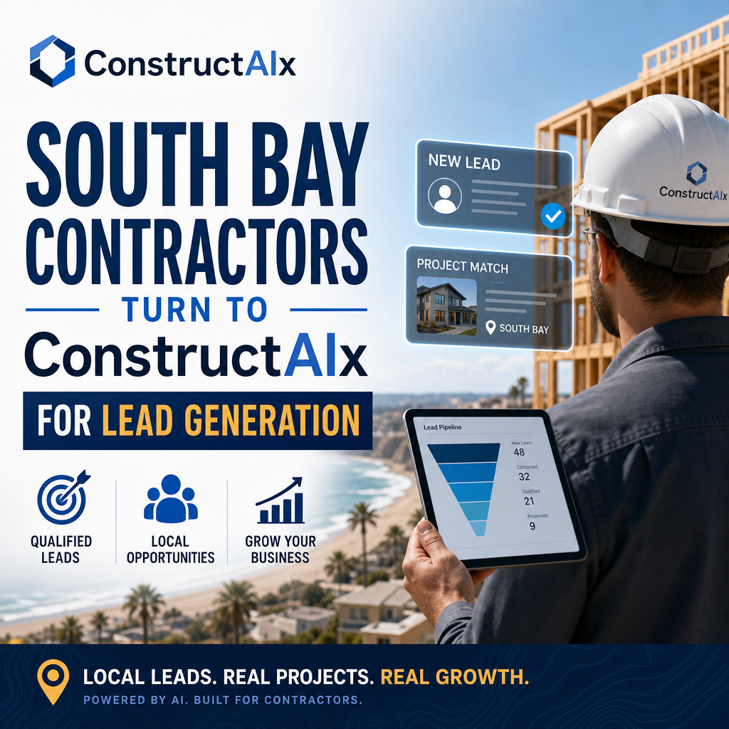 South Bay contractors using ConstructAIx for qualified lead generation and business growth